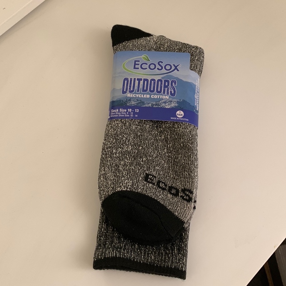 EcoSox outdoors recycled cotton socks